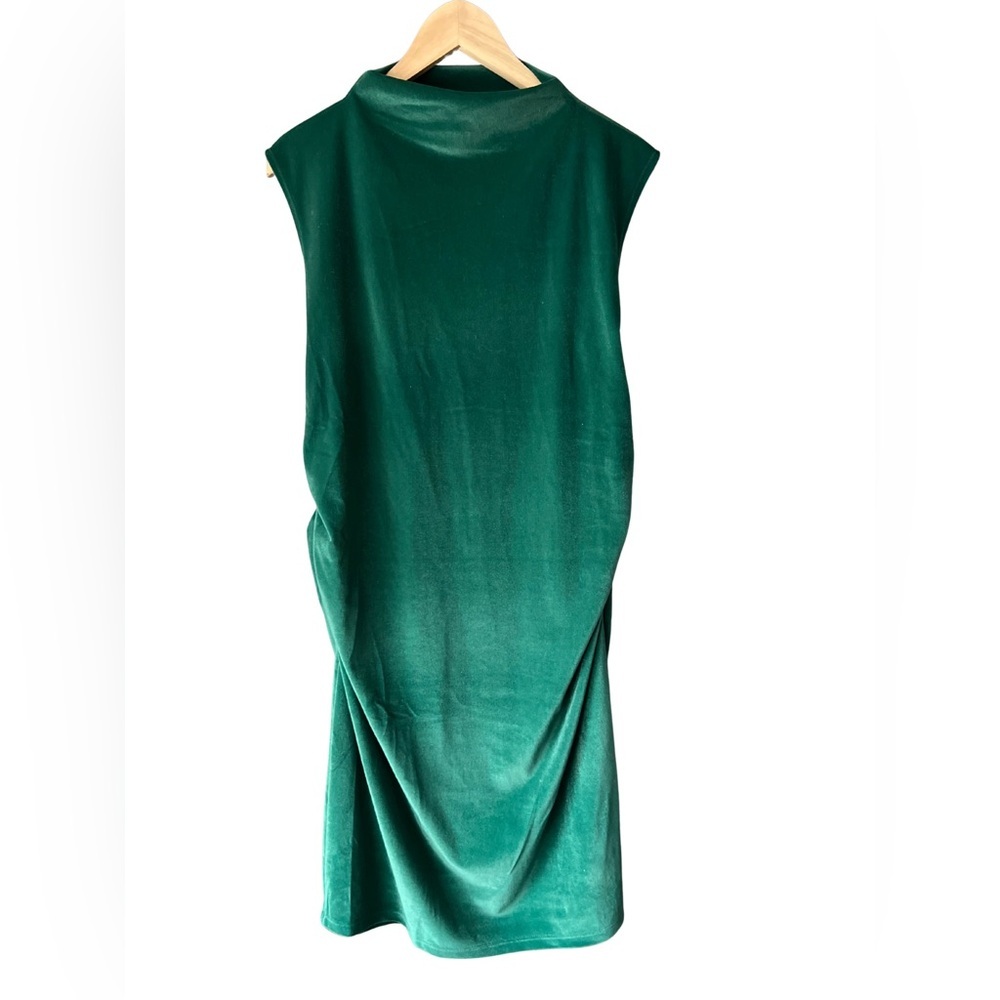 NWT a new day Green Velvet Dress - Picture 2 of 5
